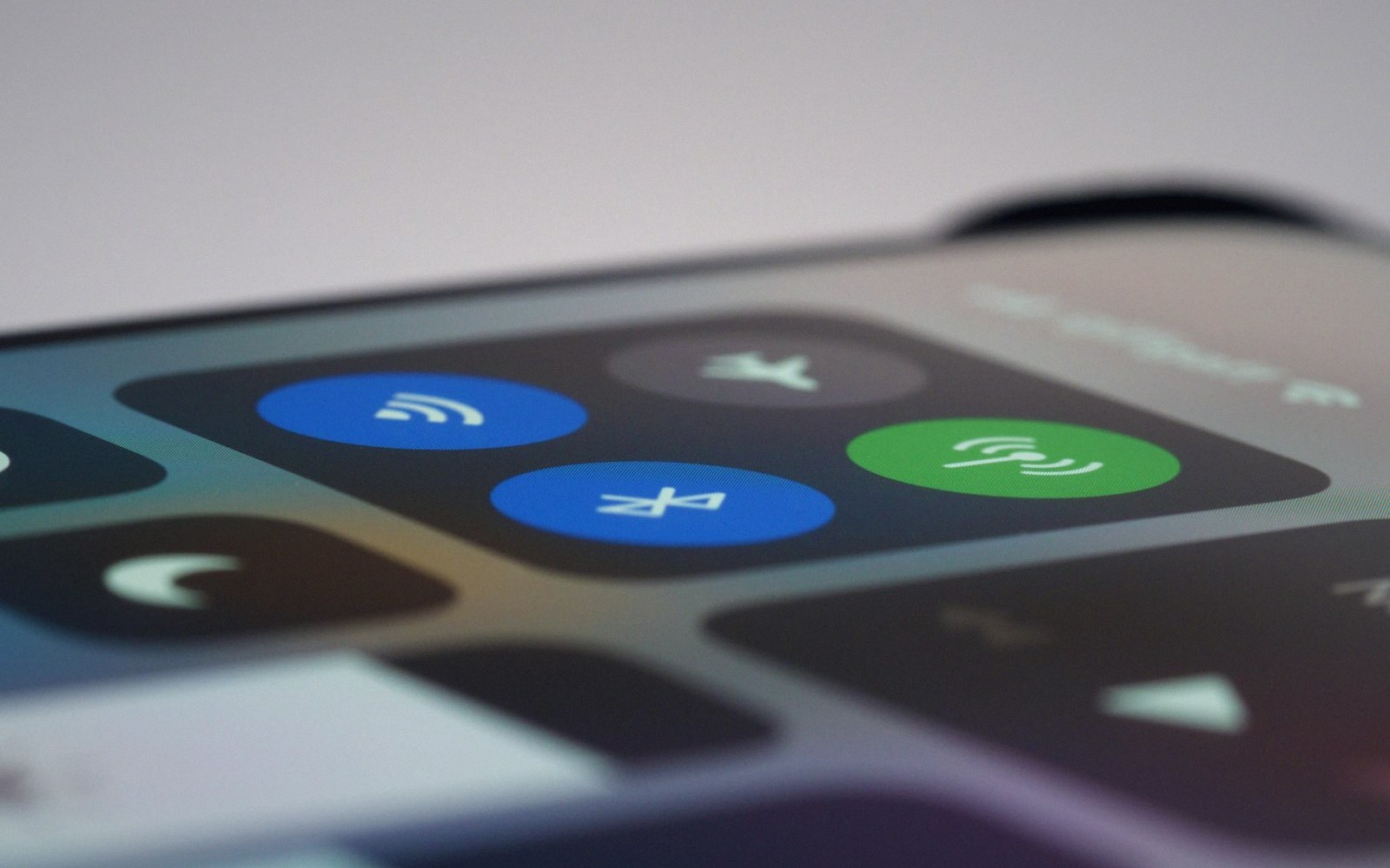 A screen close enough that the touch targets are legible